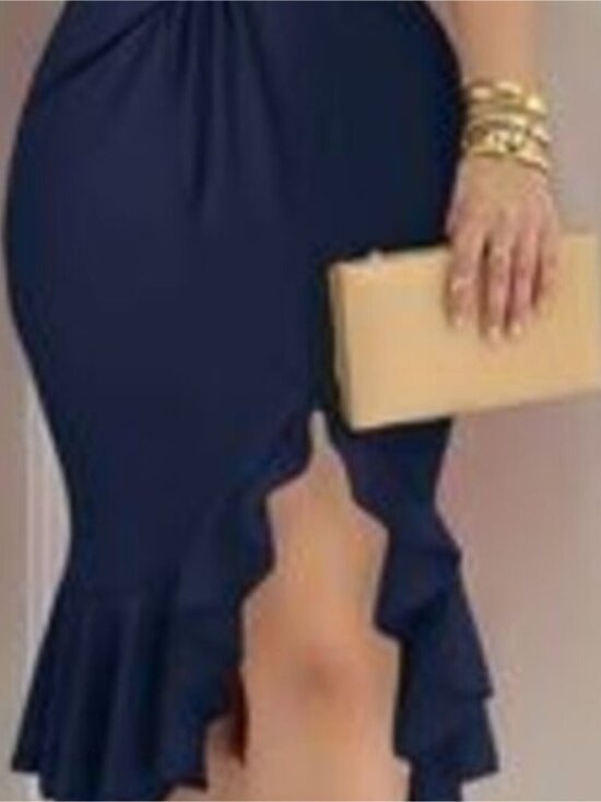 Dresses & Skirts - Ruffled Hem Twisted Front Dress